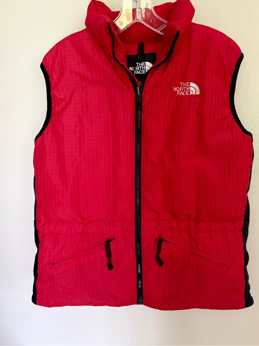 The North Face Lhotse Goose Down Puffer Red Vest Large